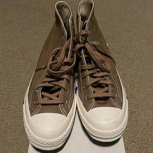 Men’s Converse x Kith Chuck Taylor High Tops.  Tan/Cream. Size 10.